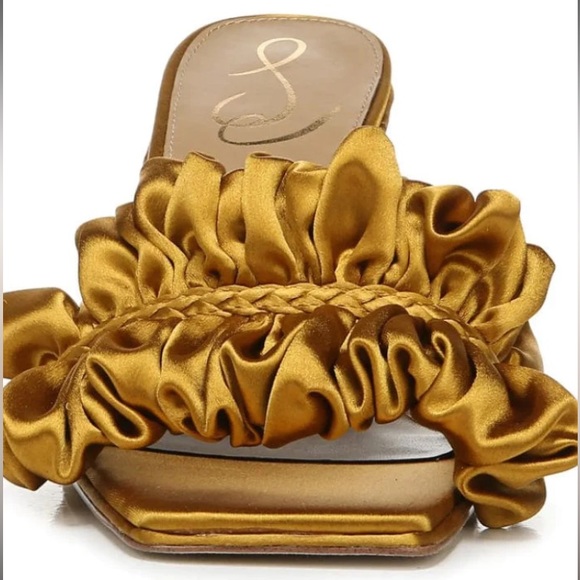 Sam Edelman Kady Mule - Golden Yellow Satin Heel - Picture 3 of 4